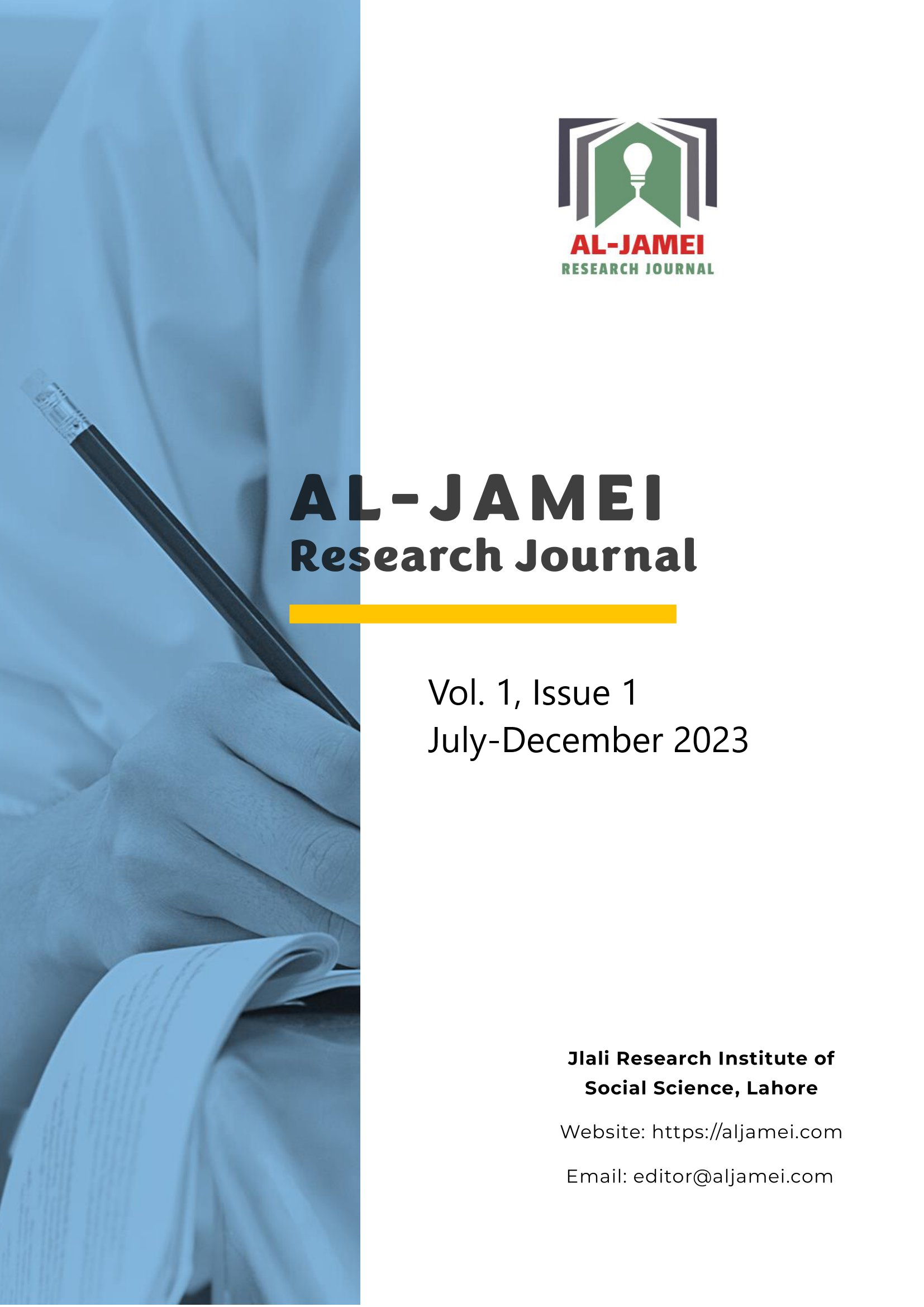 					View Vol. 1 No. 01 (2023): AL-JAMEI Research Journal (AJRJ)
				
